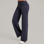 Women's Pilates Straight Yoga Pants Leggings Versatile Loose Wide-Leg Running Sports Fitness Hip-Lifting High Waist Trousers