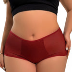 High-Quality Plus Size Women's Briefs Mid-Rise Solid Color Cotton Crotch Soft Breathable Seamless Comfortable Casual Underwear