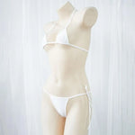 Sexy Mini Bathing Suit for Vacation Beach Women's Micro Triangle Bikini Set Halter String Side Tie Two Piece Swimsuit
