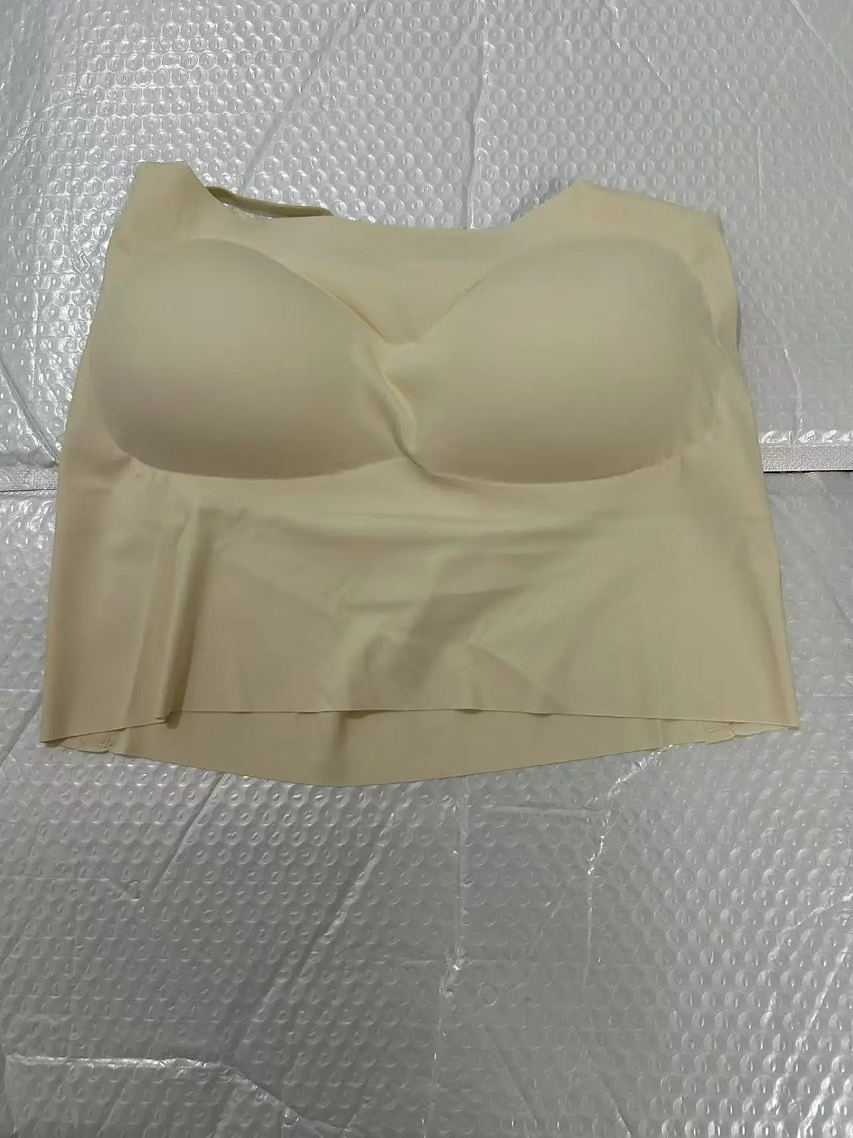 Women's Seamless Bras Top - MOYISU Invisible Chest Pad Camisole Anti-Peep Undershirt with Versatile Strap & Flattering Back Cut