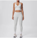 2pcs Yoga Set Gym Outfits Clothes Athletic Wear Yoga Suits For Women Fitness Set Tracksuits Sports Bra Gym Leggings Sportswear