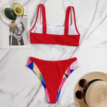 2026 Sexy Bikini Women Push Up Swimwear Swimsuit High Waist Multicolor Patchwork Bikinis Set Bathing Suit Beach Bikini Female