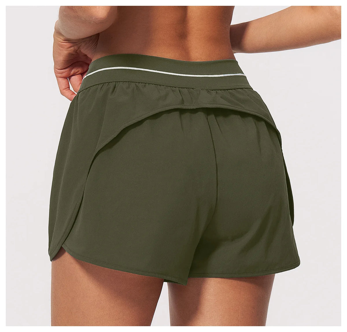 New Brushed Sports Shorts Women High Waist Fake Two Pieces of Anti Glare Shorts Leggings Casual Loose Pocket Fitness Sportwear