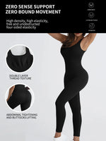 CZGUKE Women's Seamless One-Piece Sportswear yoga Ribbed Slim-Fitting One-Piece Square-Neck Base Pants Long Pants Fitness Wear