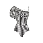 New 2Pcs Black Hollow Swimsuit Women Sexy Swimwear With Midi Skirt Push Up Bikini Female Biquini Bathingsuit Bodysuit Beachwear