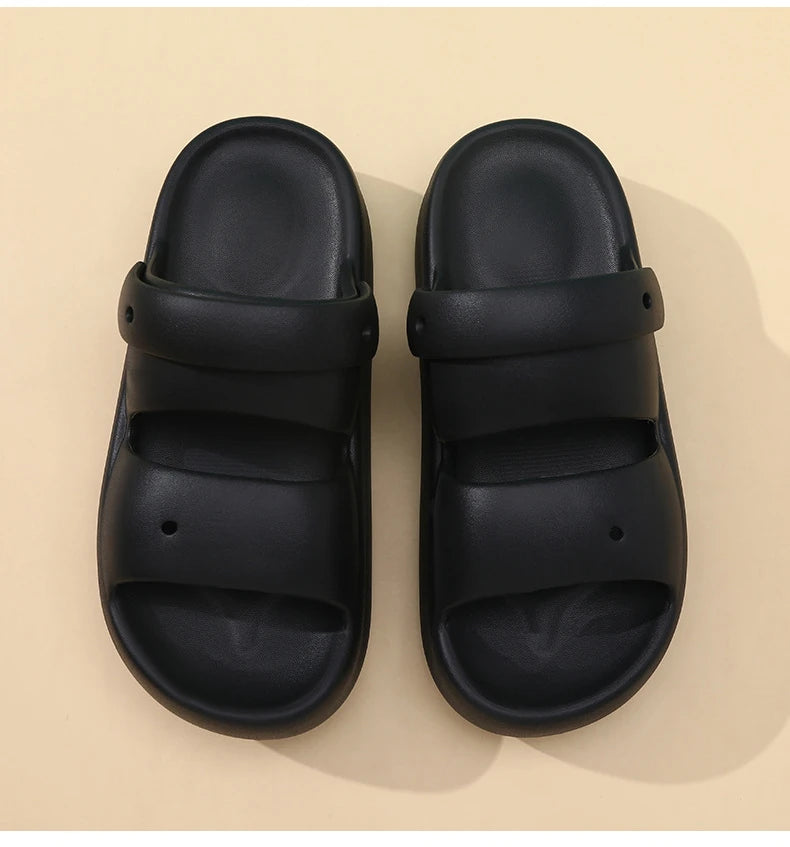 Women Summer Platform Sandals Thick Sole Home Street Slippers Soft EVA Girls Student Daily Walking Shoes 2 Way Wear Sandalias