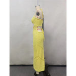 New Sexy Halter Tummy Cut Out Crochet Knitted Tunic Beach Cover Up Cover-ups Beach Dress Beach Wear Beachwear Female Women V5454