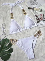 Halter Crystal Rhinestone Diamond Bikini 2026 Female Swimsuit Women Swimwear Two Pieces Bikini set Brazilian Bathing Suit Swim