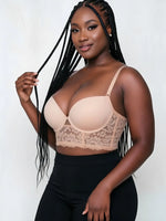Plus-Size U-Shaped Backless Bra for Women, Sexy Push-Up Anti-Sagging Bra for Large Busts, Thin Invisible Backless Bra