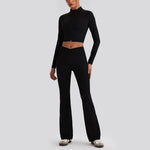 Women's Yoga Exercise Sets Women Backless Sports Tank Top V Shape High Waist Wide Leg Pants Fitness Gym Running Workout Clothes