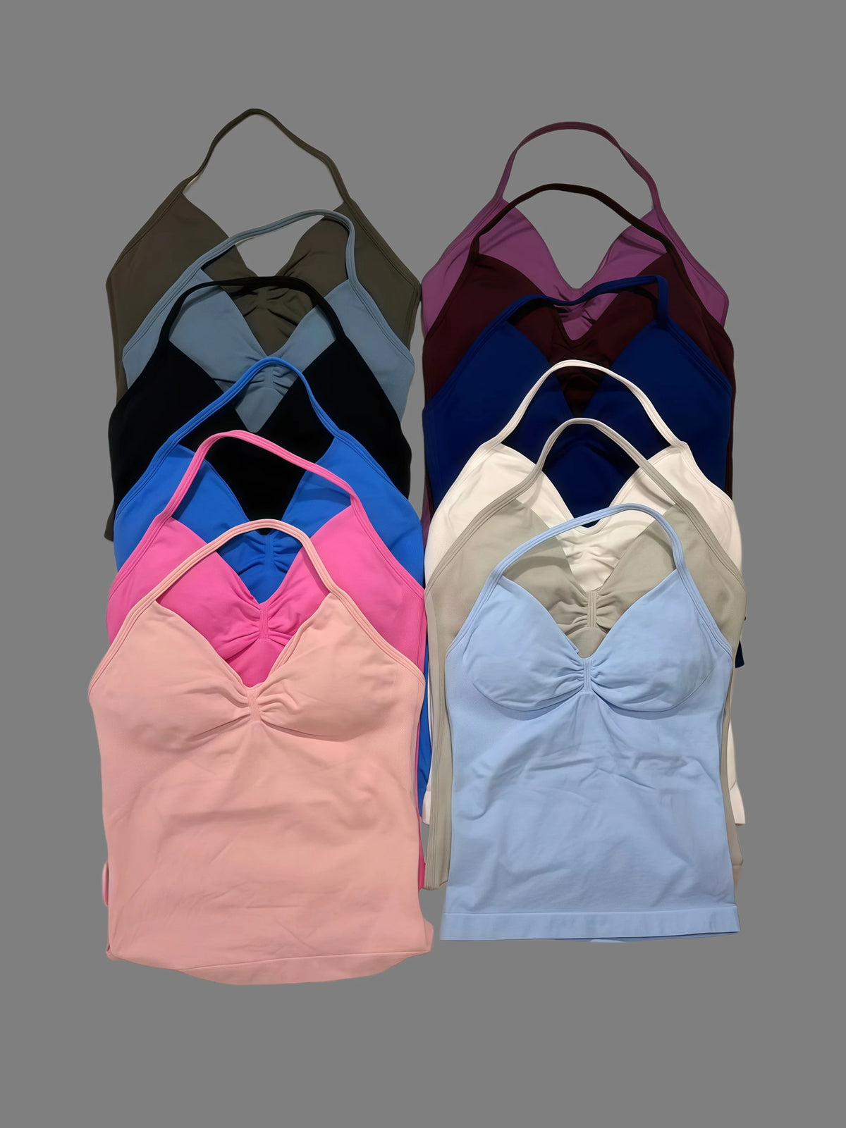 DFTLF Impact Longline Strappy Top Sports Yoga Vest Women Fitness Tank Top Gym Beautiful Open Back Bra Running Workout Halter