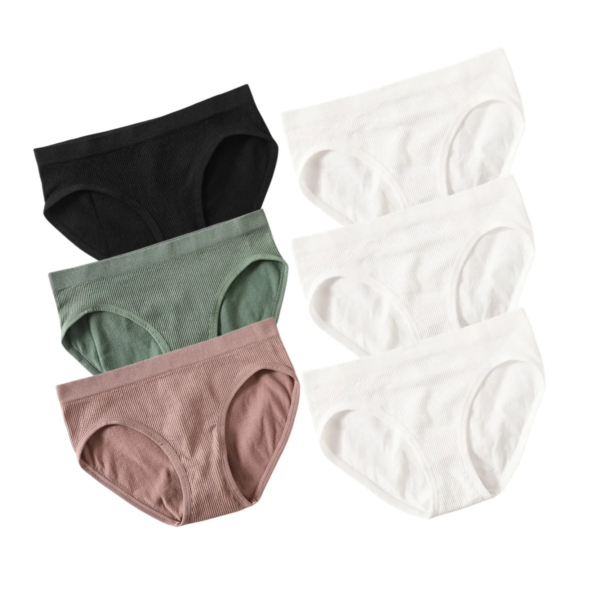 6Pcs/Set Women's Seamless Briefs Sports Underwear Female Underpants Low Rise Stretch Underwear Sexy Lingerie Soft Panty