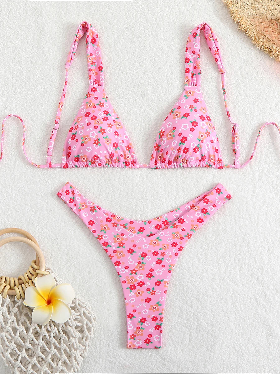 2026 Triangle Strappy Bikini Women Sexy Swimwear Female Brazilian Swimsuit Bathers Bathing Swimming Swim Suit Beachwear Summer