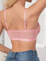 1pcs 2026 Lace for Women Bras Wire-Free 3/4 Cup Brassiere Fashion Style Pink Sexy Lingerie No Pad Breathable Female Underwear