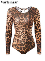 S - XXL 2026 With Pants Long Sleeve Leopard Women Swimwear One Piece Swimsuit Female High Leg Cut Bather Bathing Suit Swim V7349