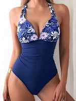 2026 Sexy Printed Swimsuit One Piece Halter Swimwear Women Bathers Bathing Swimming Swim Suit Female Beachwear