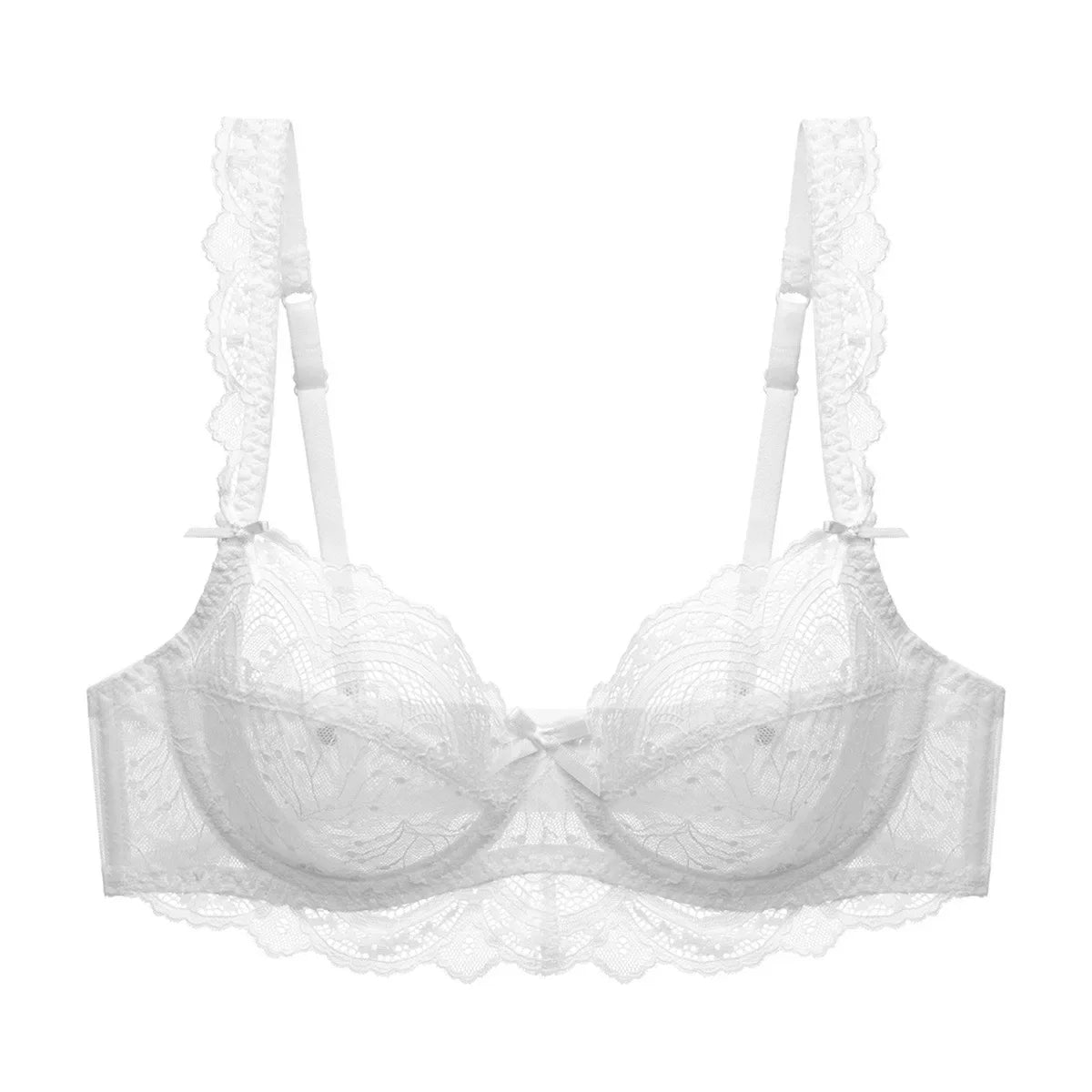 Logirlve Ultrathin Bra Transparent Brassiere Sexy Underwear Plus Size Cup Embroidery Women Lingerie Lace Bras Hollow out