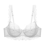 Logirlve Ultrathin Bra Transparent Brassiere Sexy Underwear Plus Size Cup Embroidery Women Lingerie Lace Bras Hollow out