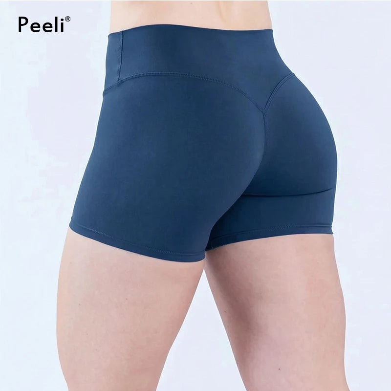 Sports Shorts Gym Clothes Woman Soft Feel Fitness Biker Shorts Workout Yoga Bottoms Pilates Running Activewear Athletic Leggings