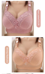 Womens Lace Bras Ultra-Thin Perspective Bralette Deep V Bra Sexy Lingerie Tops Plus SizeCup Mom's underwear active bra
