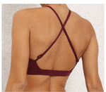 Women's Yoga Bra - Running Cross Back Breathable Naked Feel Sports Fitness Brafor Yoga Running Gym Top