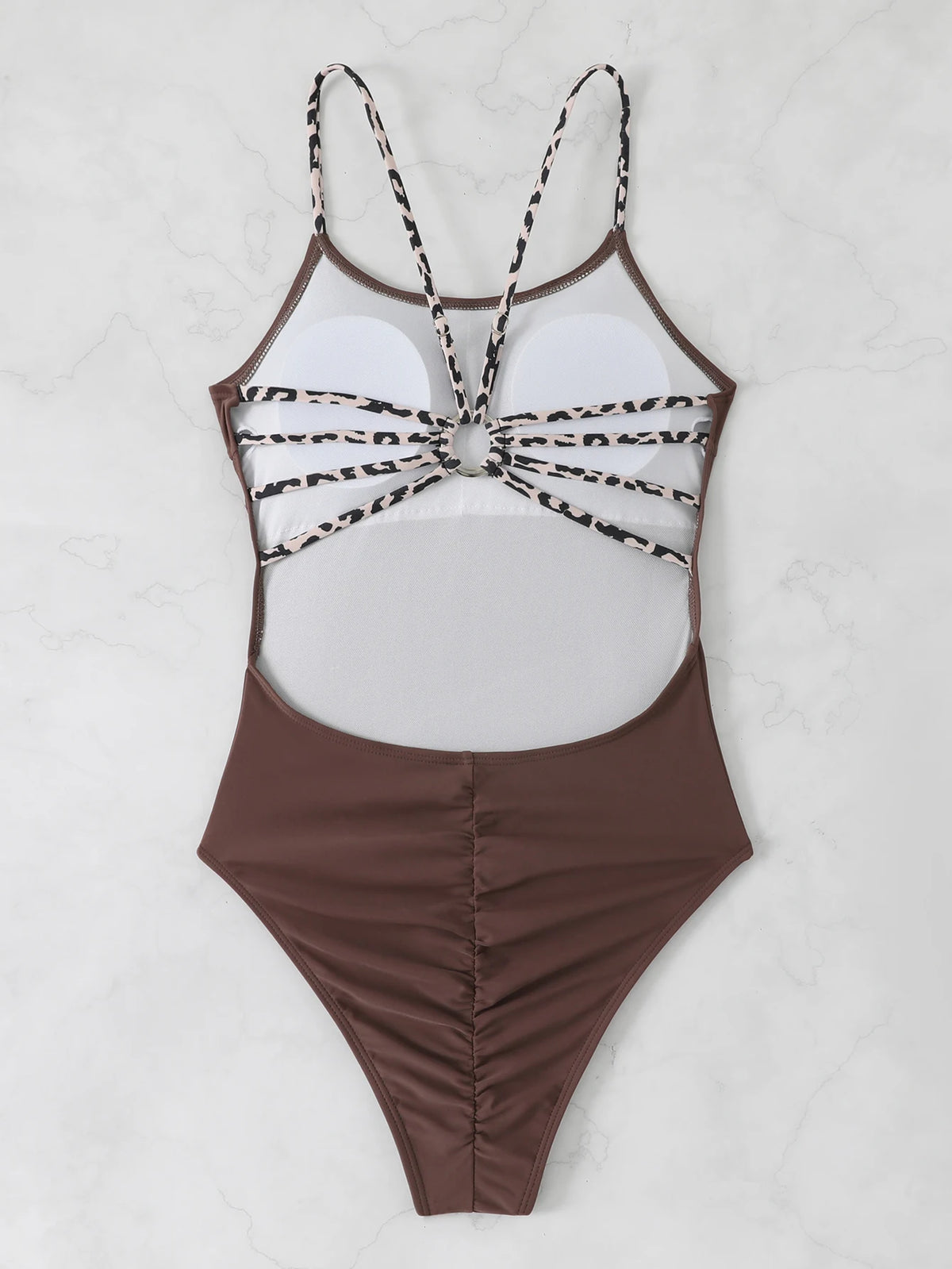 2026 Leopard Swimsuit One Piece String Backless Monokini Swimwear Women Sexy Bathers Bathing Swimming Swim Suit Female Beachwear