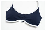Summer New Outdoor Breathable Yoga Sets Women Color Block Shockproof Sports Bra Tennis Pleate Skirt Gym Workout Fitness Suits