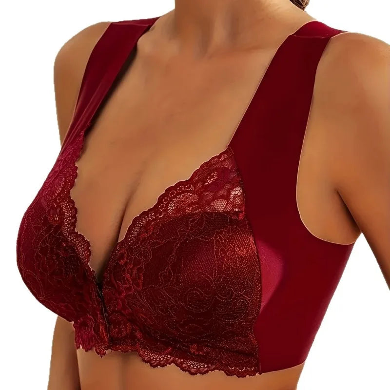 New Ladies Lace Front Clasp Nursing Bra Women Gathering Anti-sagging Underwear Woman Vest Comfortable Bra Lady Nursing Underwear