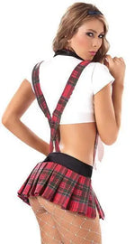 Toucheart Women Sexy Underwear Uniform Set(No Stockings)Bow Knot Lace Up Contrast Color Patchwork Interesting Underwear Uniform