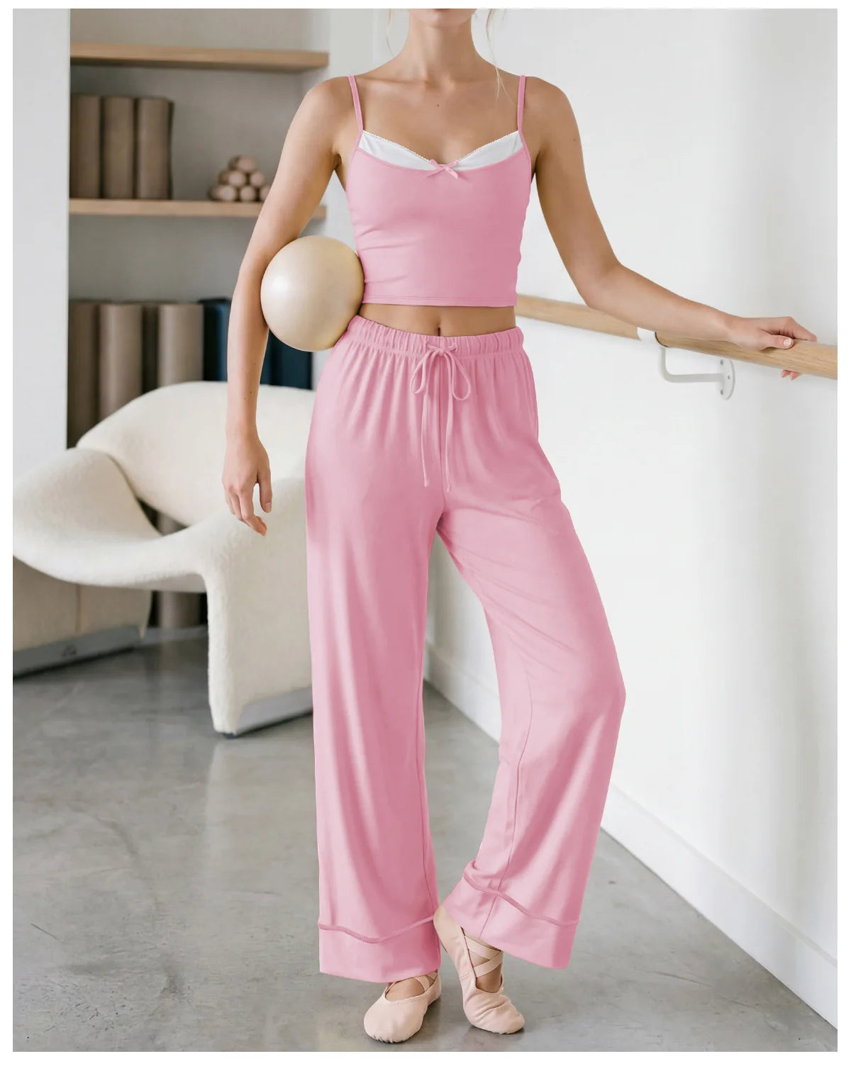 Color-block Fake Two-piece Yoga T Shirts Women Thin Straps Bow Padded Slim Sports Camisole Gym Running Training Fitness Tank Top