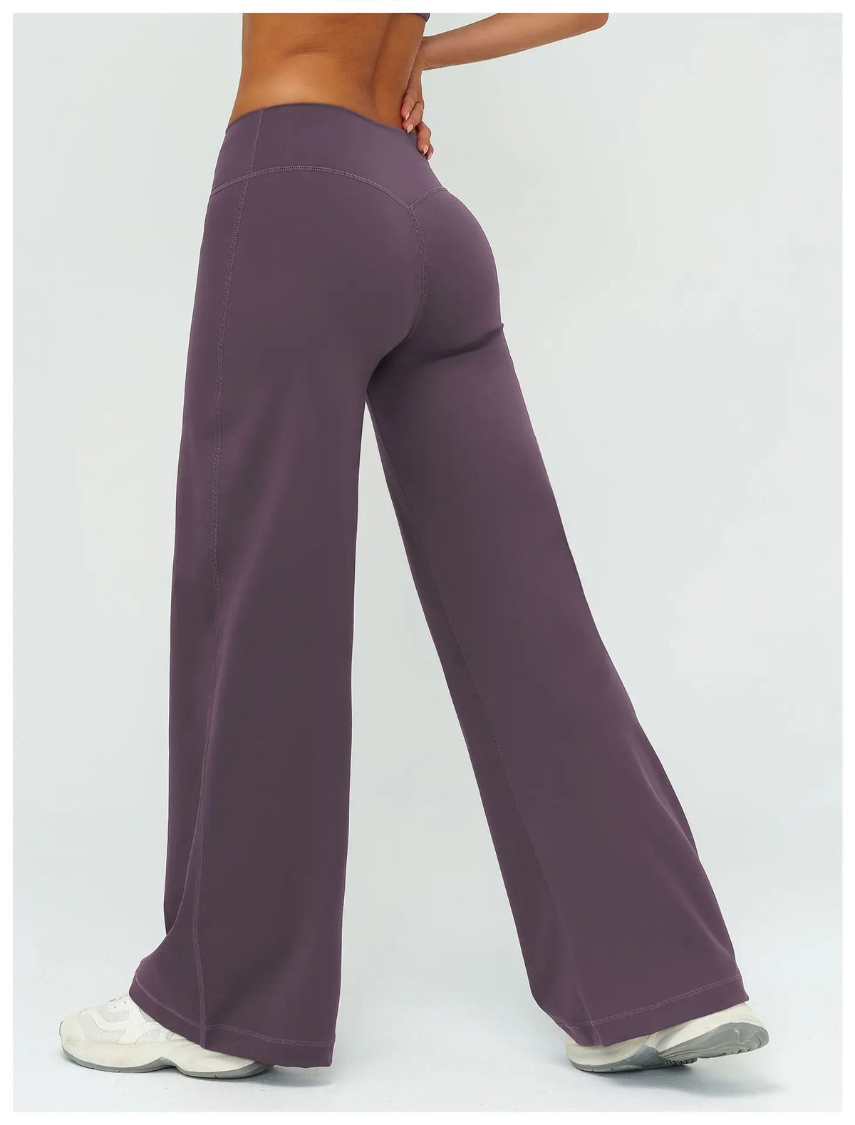 Wide-leg Pants Women Bell-bottoms High Waist Yoga Pants Workout Gym Leggings Naked Feel Pilates Running Cycling Sports Trousers