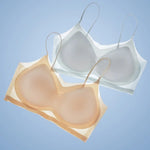 2Pcs/Set Seamless Bras For Women Padded Bra Sexy Lingerie Comfy Solid Color Tube Top Thin Straps U-Back Underwear M-4XL