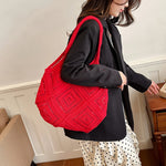 Yarn Hollow Out Large Capacity Shoulder Bags Summer New Ladies Bags Casual Soft Versatile Women's Handbags