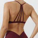 Women's Detachable Strap Yoga Bra Top Seamless Racerback Sweat-Wicking High Support for Yoga Running & Low Impact Workouts