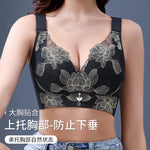 Women's Push up Bras Adjustable New Wireless Bras Women Flower embroidery Bra Underwear Large Size 36-52 CDE Cup Underwear Women