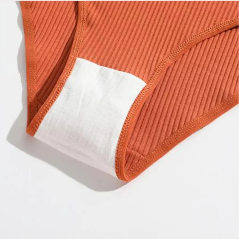 5Pcs/Set Women Cotton Panties Solid Color Low Rise Briefs Female Underpants Comfort Soft Stretch Panty Sexy Lingerie S-XXL
