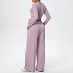 3 Pcs Women's Seamless Yoga Set Sports Fitness Gym Slim-Fit Long Sleeve & Tank Top Suits Workout Running Training Sets
