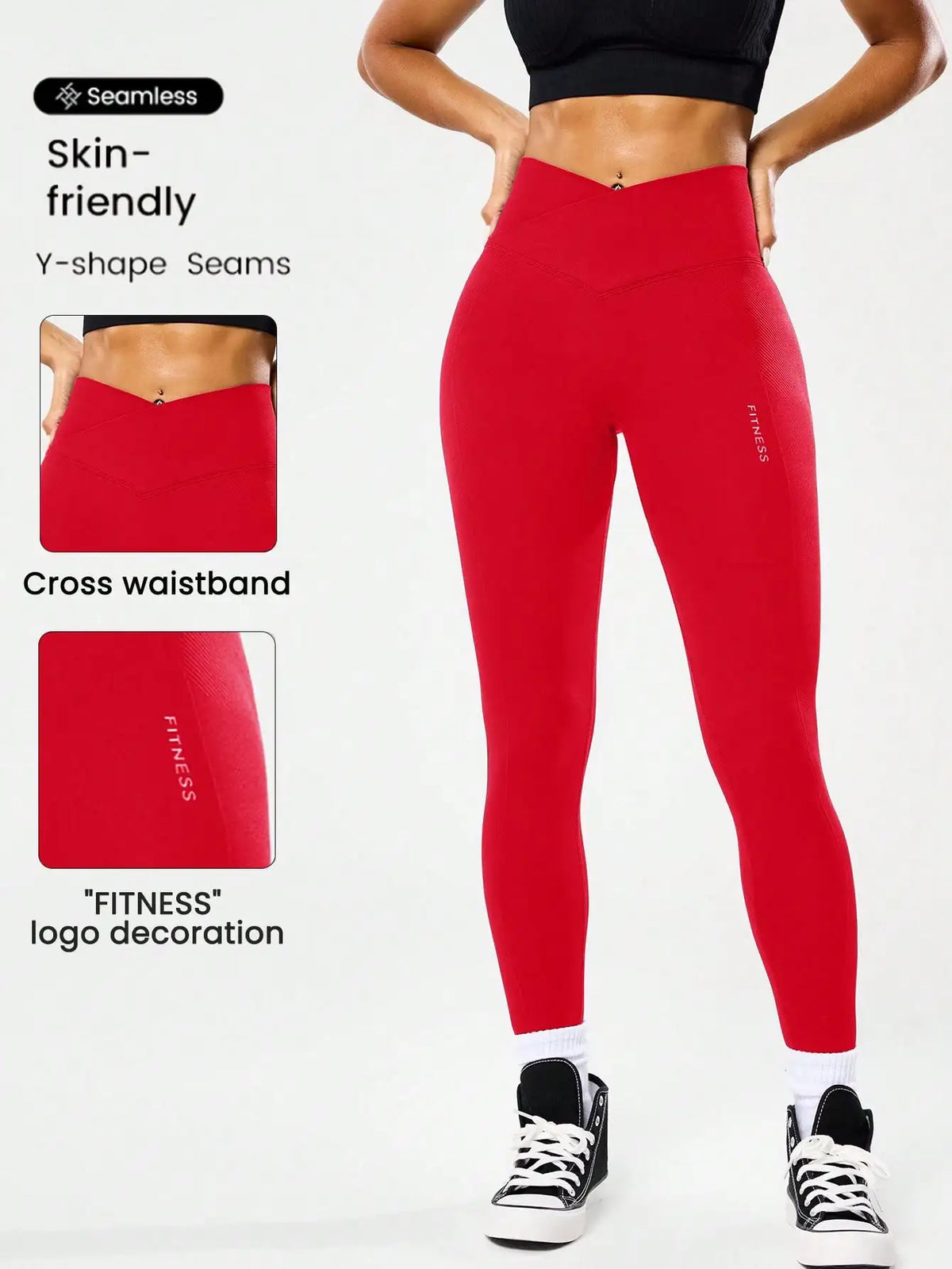 High-waisted seamless yoga leggings for women, fitness yoga pants with four-way stretch fabric, abdominal shaping, suitable for