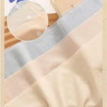 4Pcs/Set Women Low Rise Ice Silk Brief Underwear Sheer Cooling Panties Scalloped Edge Low Waist Daily Underpants Intimates M-XL