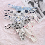 Sexy Pantis Mesh T Pants Thong Cute Transparent Strawberry Cherry Ladies Panties Underwear Low Waist Seamless Lace G-string Wome
