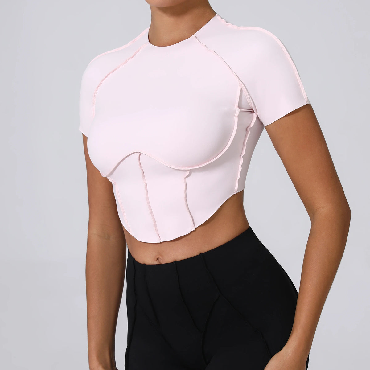 No Padded Women Yoga Sport T Shirts Fitness Clothes Short Sleeve Yoga Shirt Gym Top Running Active Wear Sport Tops