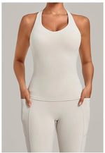 Women's Seamless Yoga Vest Sports Fitness Gym Beauty Back Top Nude Slim Fit Training Running Workout Vest