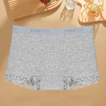 Women's Cotton Lace Boyshorts Sexy Letter Belt Breathable Boxer Panties High Waist Stretch Briefs Comfortable Sport Shorts S-XXL