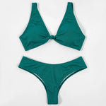 ZTVitality Solid Knotted Sexy Women Swimsuit 2025 New Arrival Bikini Push Up Padded Bra Beach Swimwear Female Brazilian Biquini