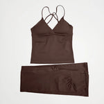 NCLAGEN Vision Twist Front Longline Top And Vision Flares 2 Piece Fitness Set Women Sportwear Gym Clothes Workout Running Suit