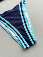 Sexy Red Zebra Print Contrast Bikini Set 2026 Women Double Strap Push Up Bra Bandage Thong Swimwear Bathing Suit Micro Swimsuit