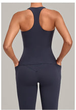 Women's Seamless Yoga Vest Sports Fitness Gym Beauty Back Top Nude Slim Fit Training Running Workout Vest