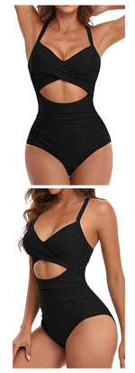 Leopard One Piece Swimsuit 2024 New Halter Push Up Swimwear Women Swimsuit Bathing Suit Beachwear Monokini Female Swimming Suits