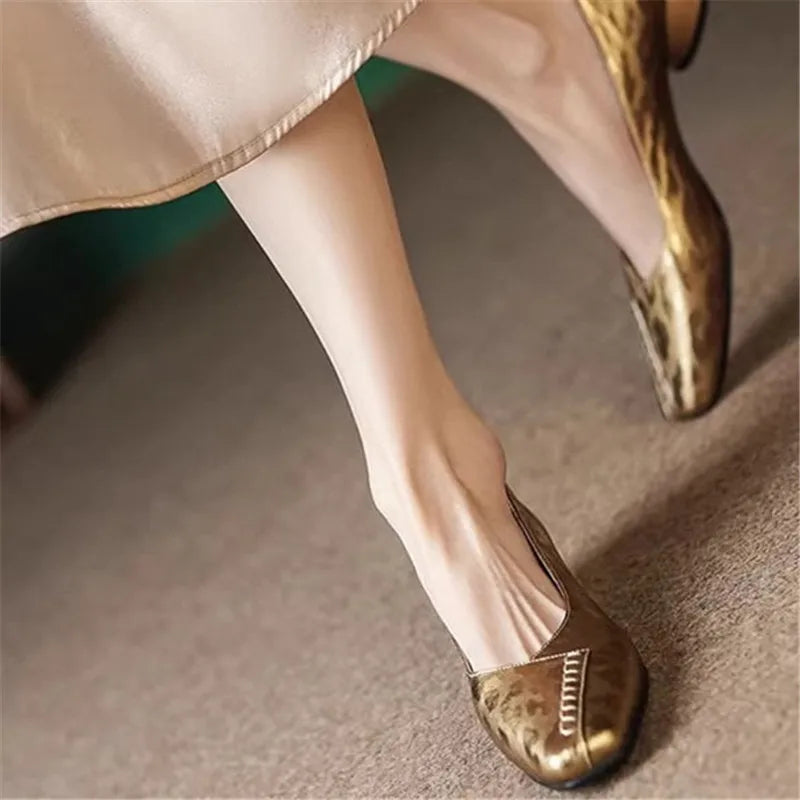 Fashionable and Comfortable Square-toe Shallow-mouth Single ShoesNew Block Heel Temperament Casual Women's Shoes
