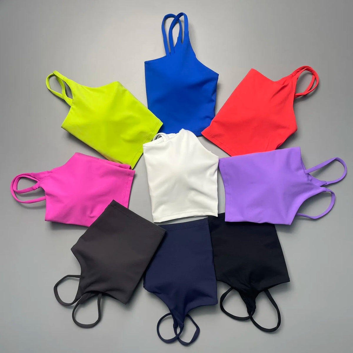 Solid Color Soft Sports Bra Soft Yoga Top Women's Tight Athletic Spaghetti Strap Butter Gym Underwear Comprehensive Training Jog